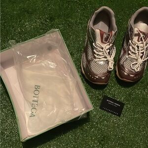 Bottega Veneta Brown and White  Shoes